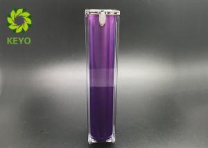  Luxury Acylic 50ml Empty Cosmetic Bottles , Airless Pump Bottles In Purplr Color Manufactures
