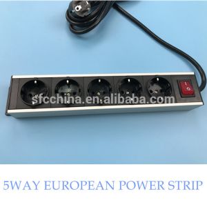 Buy cheap 5way Europeon Standard Metal Housing Socket Strips, German Power Distribution from wholesalers