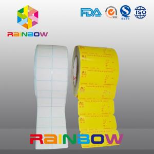  No Print White / Colorful Blank Paper Roll Plain Self Adhesive Label With Custom Size Manufactures