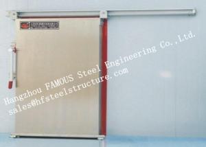  Automatic Insulated Industrial Heavy Metal Sliding Door For Cold Room Storage Manufactures