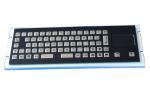 67 Keys Black Metal Keyboard With Ruggedized Touchpad , metal computer keyboad