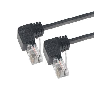 Right Angle RJ45 Cat6 Patch Cable 1-10m Shielded PVC