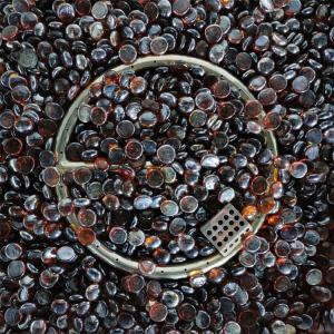  1KG Fire Bowl Glass Beads ISO9001 Reflective Fire Glass Diamonds Manufactures