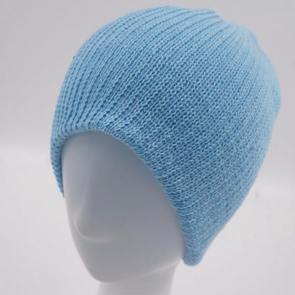 20*24+5cm 100%Acrylic 80g Yiwu Winter Stock Low Price Striped Headwear Ladies Girls Caps Winter Knitting Hats