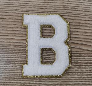 China Towel Embroidered Letter Patches Heat Transfer Labels For Clothes on sale