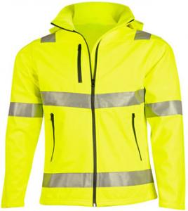 Heavy Duty Mens Reflective Jacket , Customized Color Hi Vis Softshell Jacket