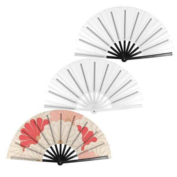 Sublimation Polyester Folding Fan 13'' DIY Heat Transfer Materials