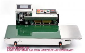  Plastic Film Bags Heat Sealing Machine Continuous Band Sealer Machine Widen Inkjet Printing Manufactures
