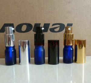 China 5ml Blue frosting spray glass bottle, lotion glass bottle, essential oil glass bottles on sale