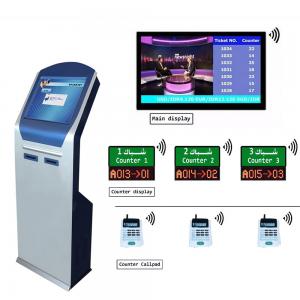 China Bank Wireless 17 inch IR Touch Screen queuing ticket management system with Dual Printer Ticket Dispenser on sale