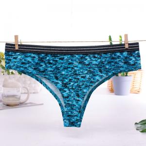 China China Factory Ladies Printed Cotton Sexy Thong Panties on sale