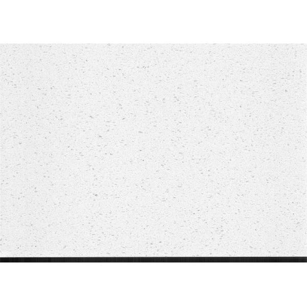 Gentle White Quartz Bathroom Countertops , Artificial Quartz Solid Surface