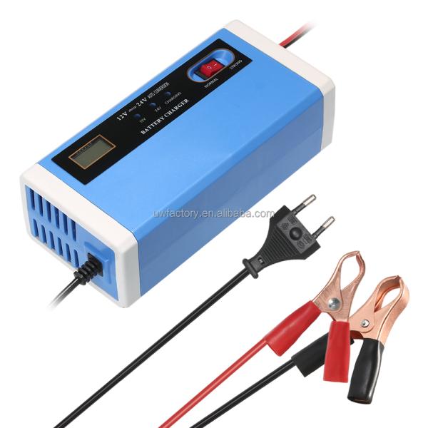 Intelligent Pulse Repair 12V 12A 24V 6A Battery Charger for Automobiles and Motorcycles SCP Function Current Protection