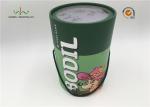 Luxury custom designed recyclable rigid cardboard round cylinder with handle for