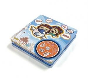  rectangular CD tin case with hinged lid Manufactures