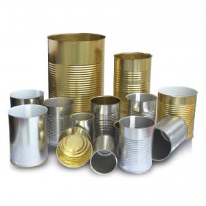  160mm Height Tinplate Food Tin Can For Fruits Vegetables Water Fish Soup Tomato Paste Manufactures
