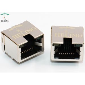 Shielded RJ45 Plug Connector Female Modular Jacks With LED For VOIP Gateway