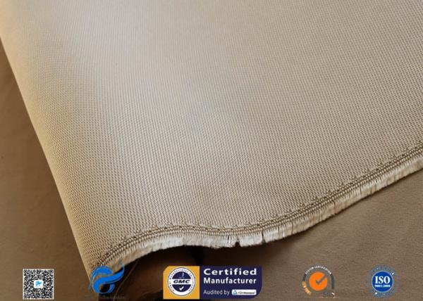 Brown 31oz Silica Fabric 800℃ Working Temperature 0.05" Thick Fireproof Curtain