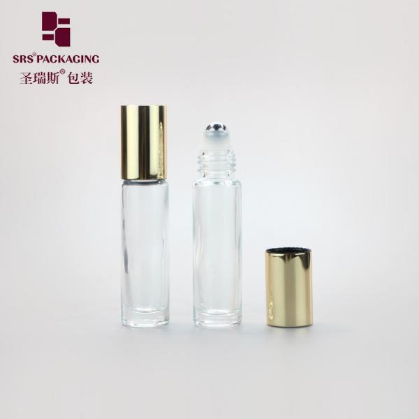 Quality Empty cosmetic mini clear color thick wall glass essential oil bottle 10 ml for sale