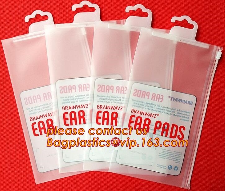 Frosted Zip lockk bag EVA PVC hanger bag for clothes, EVA frost drawstring bag, Frosted Plastic EVA Garment Packing Bag zi