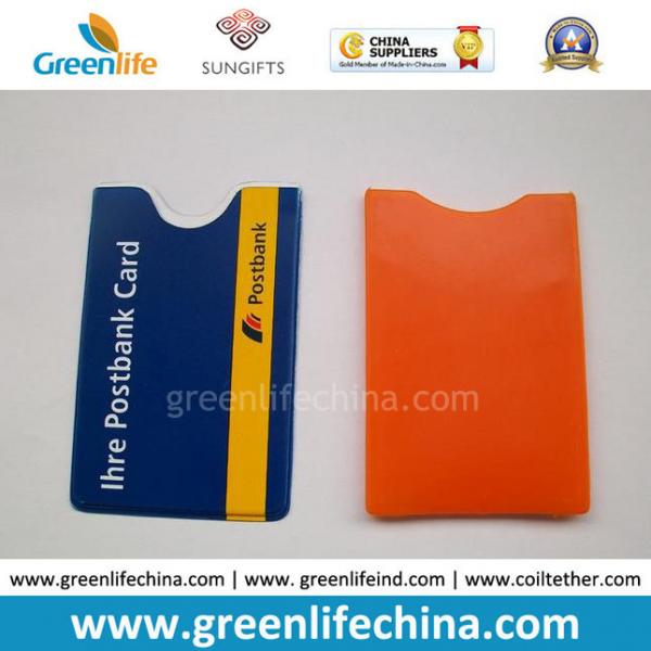 Quality Soft PVC Plastic Card Pocket W/Custom Logo Imprinted Logo for sale