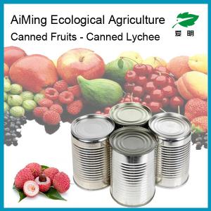 China Canned  whole  lychee fruits in ligh syrup in can packing on sale