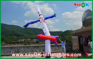 China Advertising 5m Blue White Inflatable Air Dancer , Inflatable Air Dancer Cook Sky on sale