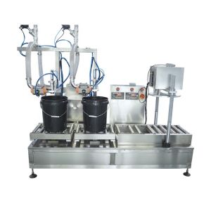 Buy cheap 2 Heads Semi Automatic Weighing Filling Machine for Liquid/Oil/Lubricant from wholesalers