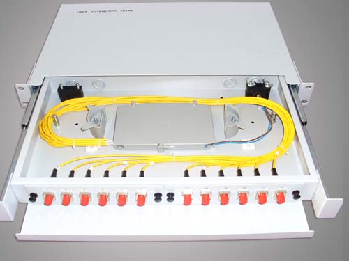 1U 19'' 24 Port FC Fiber Optic Patch Panel Fiber Optic Terminal Box