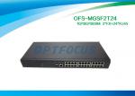 12G Fiber Optic Managed Switch 2 SFP 1000 BASE - Fx 24 10 / 100 / 1000 BASE - Tx