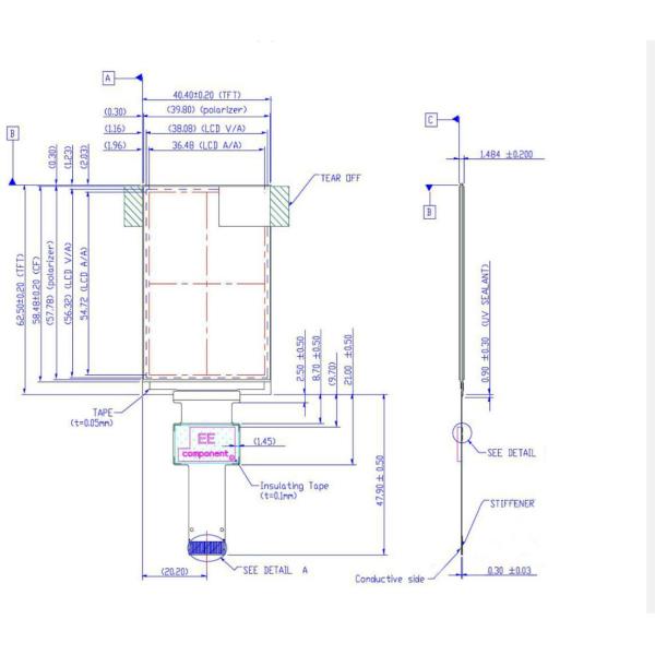 2.6 Inch Transflective Sunlight Readable LCD Module TFT , 160x240 MCU Interface