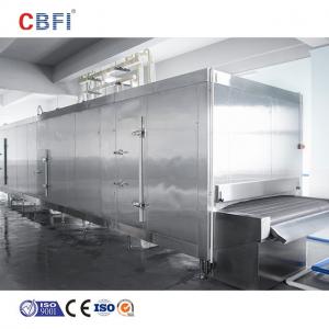  IQF Tunnel Conveyor Belt Cooling Freezing Machine For Pizza Tart Dough Tunnel Freezers Manufactures