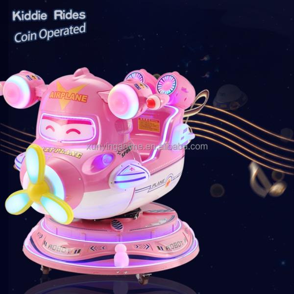 Children Electric Coin Rotating Elevator MP5 Aircraft Mobilization Game Console 3D Game Rocking Car