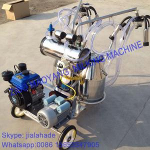  Gasoline-Vacuum Pump Dual-Typed Double Bucket Portables Milking Machine, Double Motor for cow and goat,easy handle Manufactures