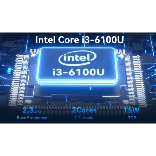 Intel Core i3 6100U Firewall Mini PC With Linux Single DDR4 Up To 16GB And GPIO
