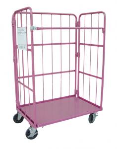  Metallic Folding Roll Cage Trolley Bright Electro Zinc Plated Finish Manufactures