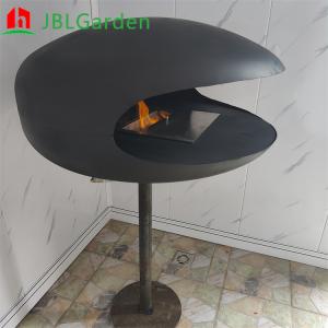 China Indoor Free Standing Real Fire Ethanol Fireplace Corten Steel Material on sale