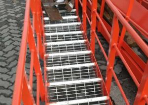 China Expanded Steel Stair Treads Grating , Galvanized Bar Grating Stair Treads on sale