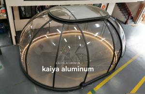  3.5X5m Ellipse Glamping Geodesic Dome House Aluminum Profiles For Homestay Manufactures