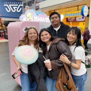 Customizable Flower Cotton Candy Vending Machine With Smart Robot Operation