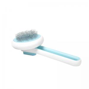 China Beauty Pet Grooming Tool Self Cleaning Deshedding Needle Brush Remove Floating Hair on sale