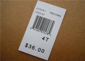  White Clothing Brand Tags / Paper Garment Hang Tags For Clothing Manufactures