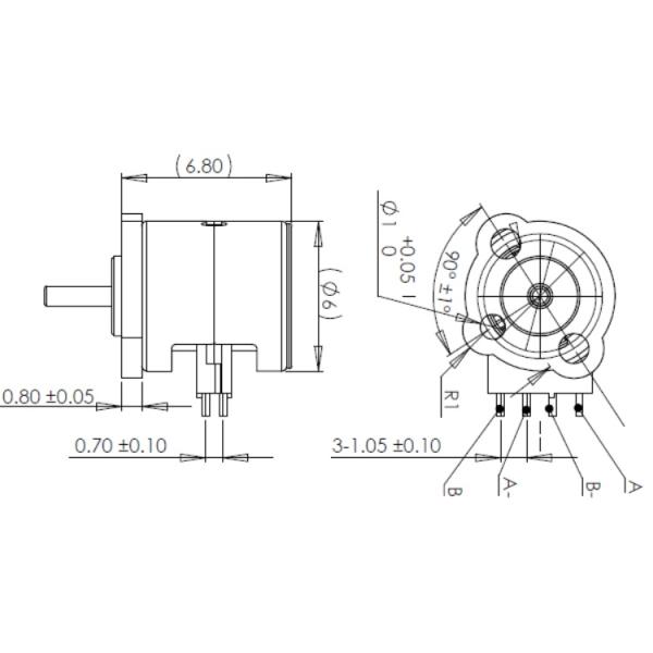 3.3V Camera Stepper Motor 6mm Miniature Stepping Motor With 4 Pins