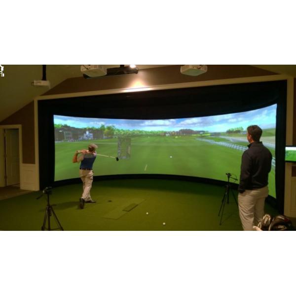 360° Curved Projection Screens 3.6mm Height Retractable For Cinema Simulation