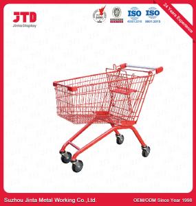  Customized Supermarket Metal Shopping Trolley With PP Joint Manufactures
