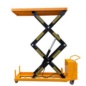  Max Height 51.18in Electric Scissor Lift Tables 2 Ton 24V Battery Manufactures