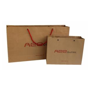  Natural Brown Kraft Paper Shopping Bags With Handles Custom Logo Printed Manufactures