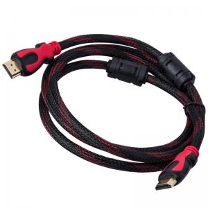 Durable Insulator Black Pin Gold HDMI Cable 10FT NYLON HDMI 1.4 Cable For TV