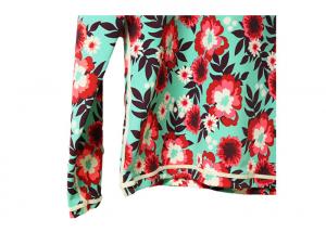  Scuba Womens Rash Guard Shirt Flower Pattern For Diving Surfing Swimming Manufactures
