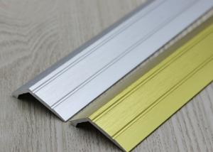  Sloped Aluminium Carpet To Laminate Cover Strip Anodized Silver / Gold Surface Treatment Manufactures